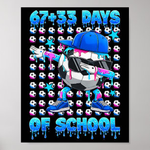 Poster 67+33 Dias De Escola Dab Futebol Menino 100 Futebo