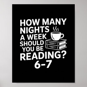 Poster 67 Amante da Leitura de Livros Divertido Seis Sete