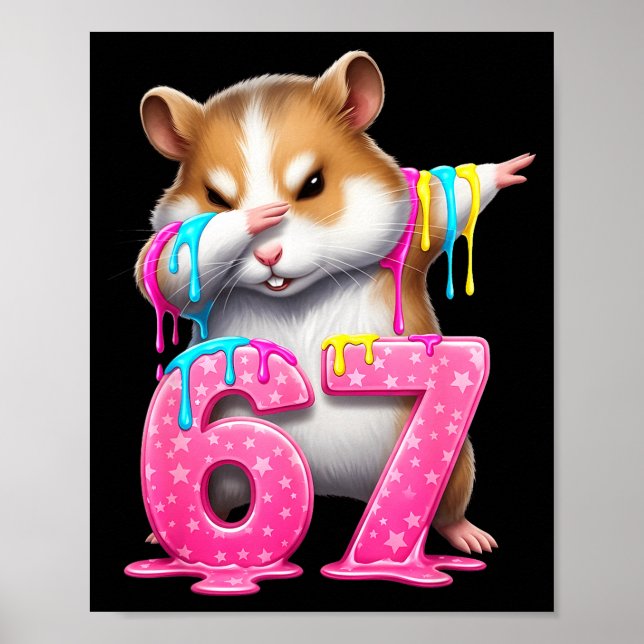 Poster 67 Animais Engraçado 67 Brainrot Jovens Crianças H (Frente)