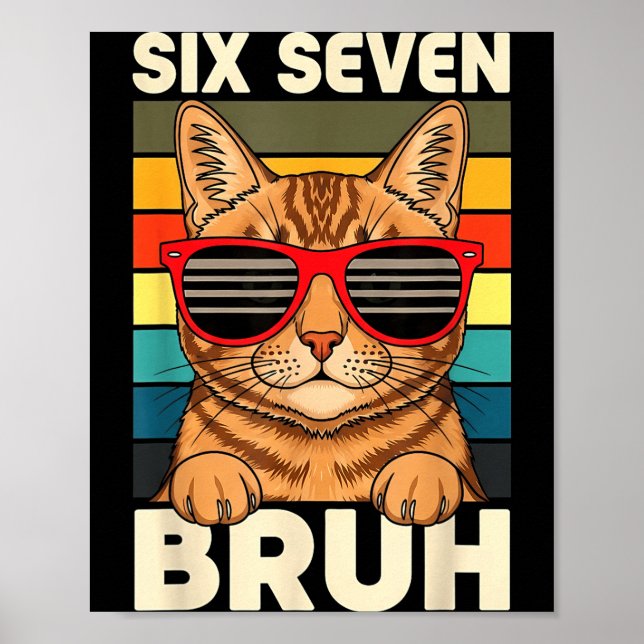 Poster 67 Animals Funny 67 Brainrot Youth Kids Cat 67  (Frente)