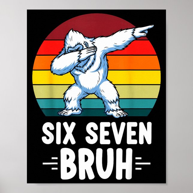 Poster 67 Animals Funny 67 Brainrot Youth Kids Yeti 67  (Frente)