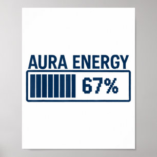 Poster 67 Aura Em Seis Sete Meme Divertido Gíria Gen Alph