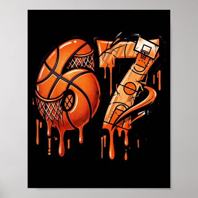 Poster 67 Basquetebol Sorvete Gotejamento Seis Sete  (Frente)