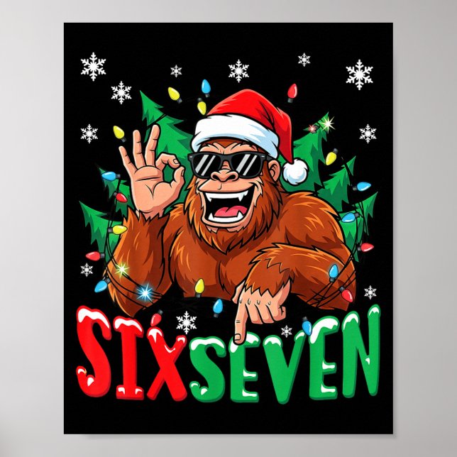 Poster 67 Bigfoot Six Seven Hands Christmas Holiday Boys  (Frente)