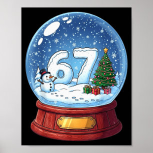 Poster 67 Bola de Neve de Natal Engraçada Seis Sete Meme
