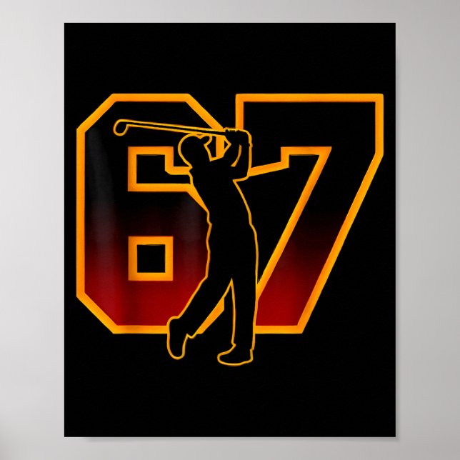 Poster 67 Brainrot Youth Golf Drip - Funny Kids 67  (Frente)