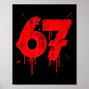 Poster 67 Camisa, Camisas Engraçadas 67 Meme Seis Sete Ho