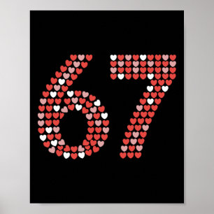 Poster 67 Camisa do Dia dos Namorados 6 7 Meme Engraçado