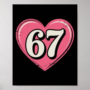 Poster 67 Camisa do Dia dos Namorados 6 7 Meme Engraçado