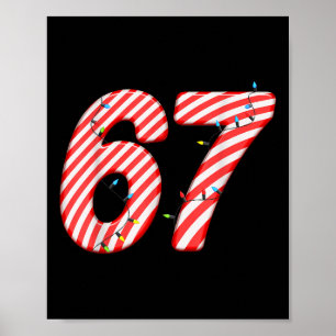 Poster 67 Cane de Açúcar Xmas Seis Sete Piada de Natal En
