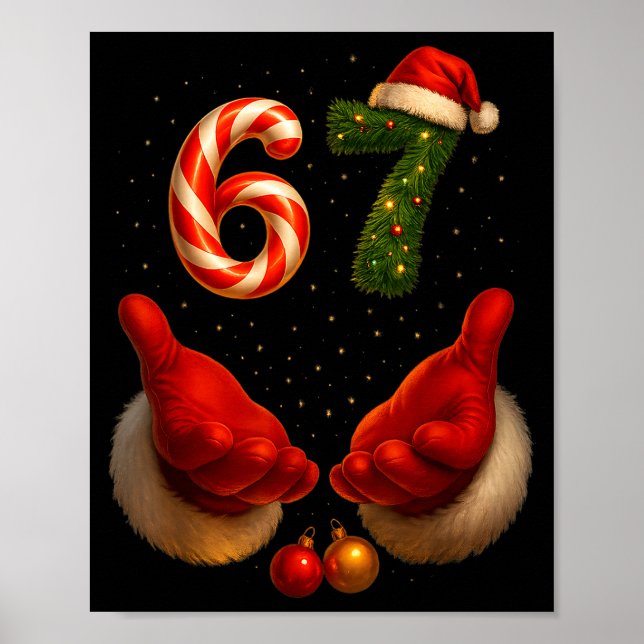 Poster 67 Christmas Meme Funny Gen Alpha Slang Holiday Hu (Frente)