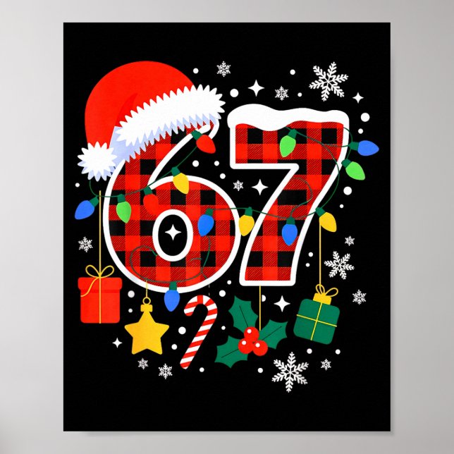 Poster 67 Christmas Red Plaid 6 7 Six Seven Boys  (Frente)