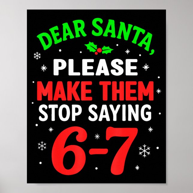 Poster 67 Christmas Shirt 6-7 6 7 Shirt Funny Parents Men (Frente)