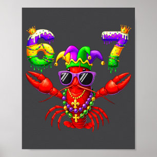 Poster 67 Contas de Lagostim de Mardi Gras Seis Sete Carn