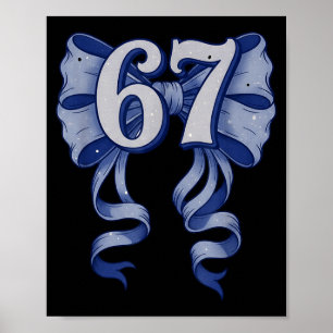 Poster 67 Coquette Laço 6 7 Meme Fofo Laço Toile Para Men