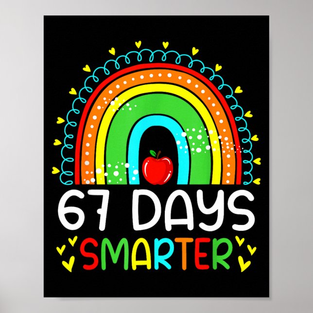 Poster 67 Days Smarter School Rainbow Teacher Days Smarte (Frente)
