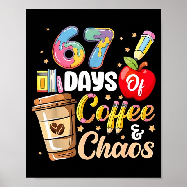 Poster 67 Dias De Café &amp; Caos Divertido Professor Sei (Frente)
