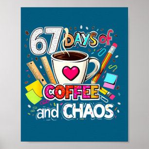 Poster 67 Dias De Café E Caos Design Colorido 