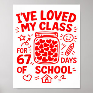 Poster 67 Dias De Escola Amo Minha Turma Professor Valent