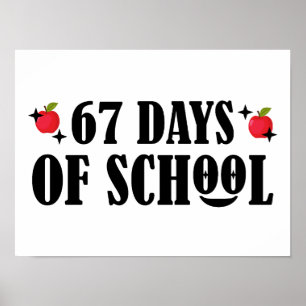 Poster 67 Dias De Escola Divertido Seis Sete Meme 