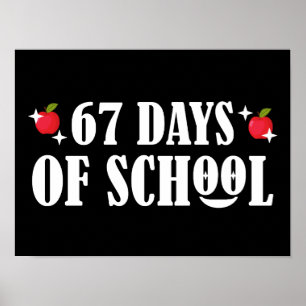 Poster 67 Dias De Escola Divertido Seis Sete Meme 