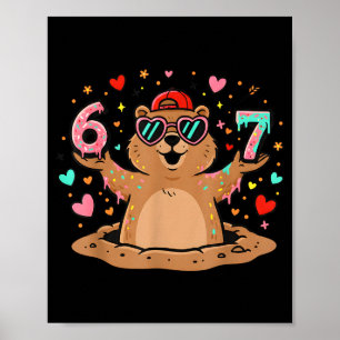 Poster 67 Divertido Seis Sete Respeite o Groundhog Woodch