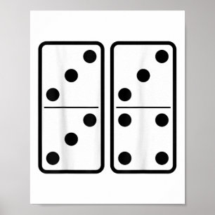 Poster 67 Dominó Seis Sete Peças Meme Jogador Retro Vinta