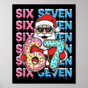 Poster 67 Donut Natal Divertido Seis Sete Meme Papai Noel