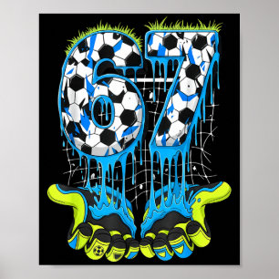 Poster 67 Drip Futebol Geração Alfa Gíria Seis Sete Meme 