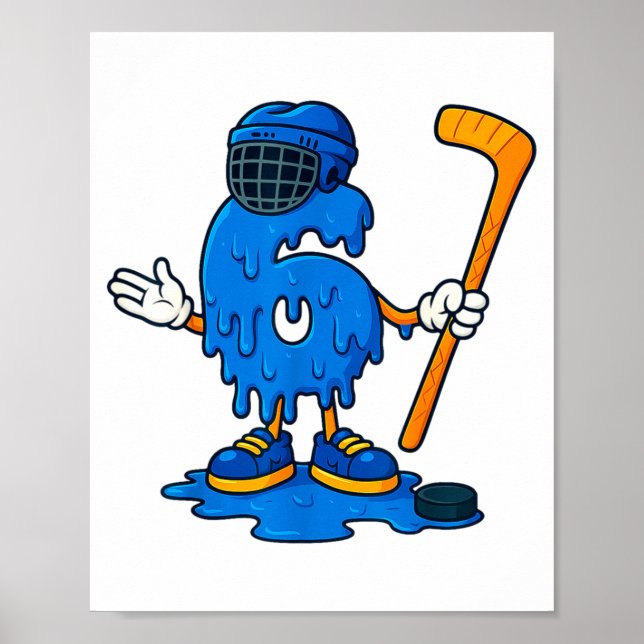 Poster 67 Drip Ice Cream Hockey Player  (Frente)