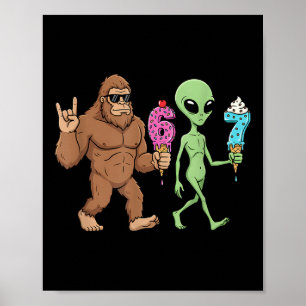 Poster 67 Drip Meme Engraçado Seis Sete Pé Grande Alieníg