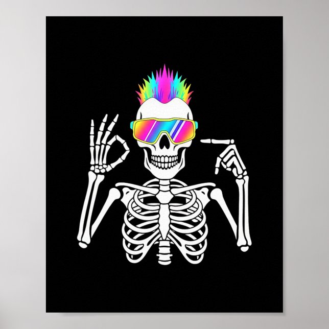 Poster 67 Esqueleto Gen Alpha Divertido Seis Sete Hallowe (Frente)