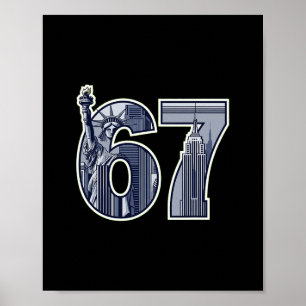 Poster 67 Estátua Liberty Empire State Gráfico
