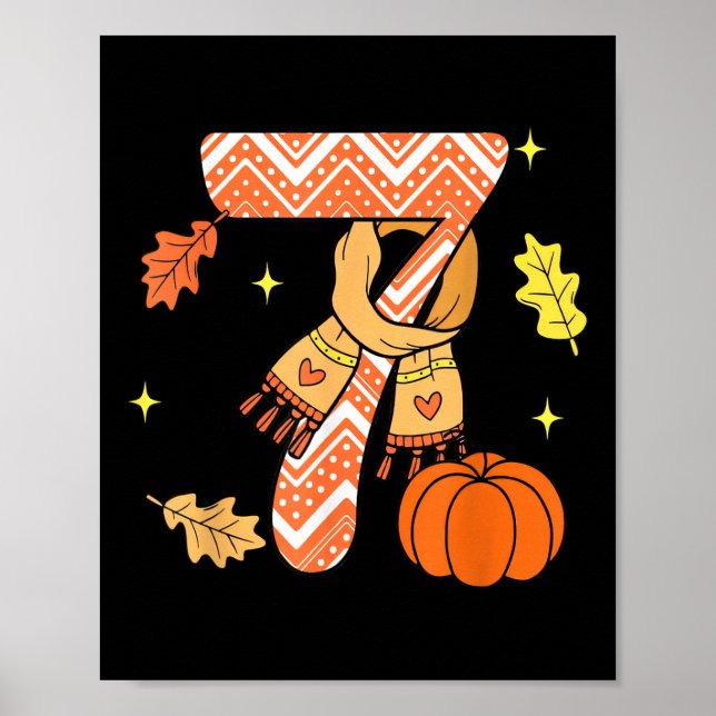 Poster 67 Fall Autumn Pumpkin Meme Funny Six Seven  (Frente)