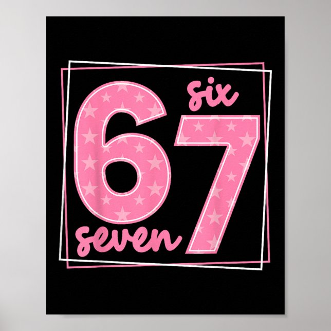 Poster 67 Funny Number 67 Birthday Meme  (Frente)