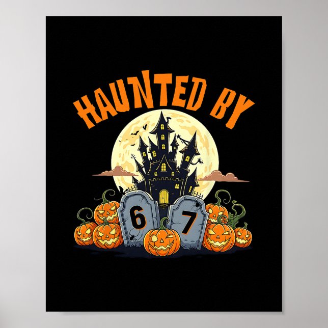 Poster 67 Funny Six Seven Gen Alpha Z Halloween 67 Haunte (Frente)