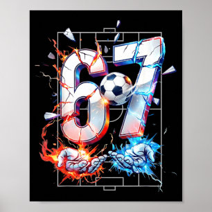 Poster 67 Futebol Seis Sete Futebol 6 7 Crianças Meninos