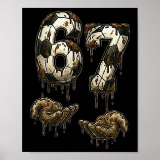 Poster 67 Futebol Seis Sete Futebol 6 7 Crianças Meninos 