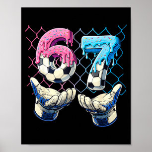 Poster 67 Futebol Six Seven Meme Crianças Futebol Engraça