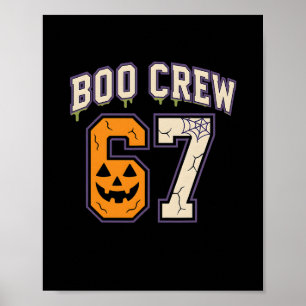 Poster 67 Halloween Boo Crew Jersey Esportivo Meme Brainr