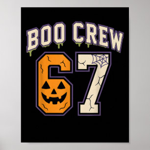 Poster 67 Halloween Boo Crew Srts Jersey Brainrot Meme Si