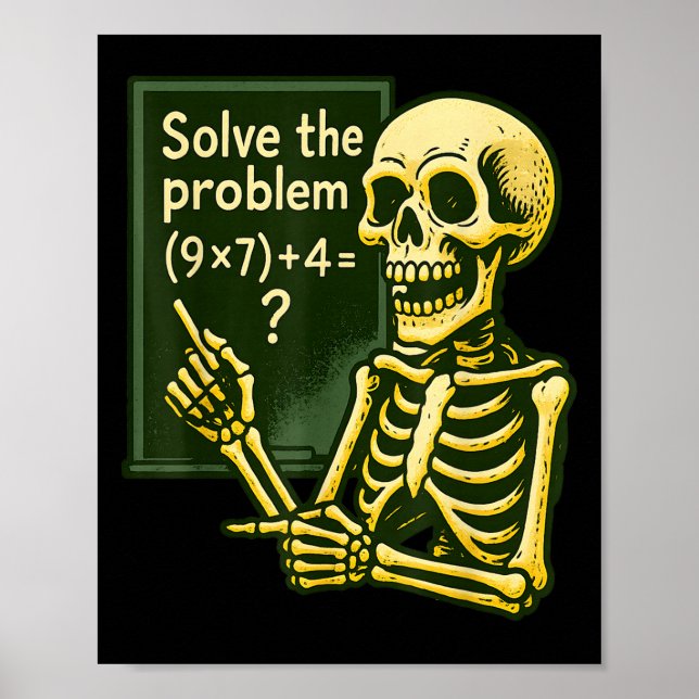 Poster 67 Halloween Matemática Divertida Seis Sete Meme B (Frente)