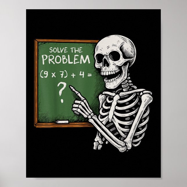 Poster 67 Halloween Math Funny Six Seven Meme Brainrot Sk (Frente)