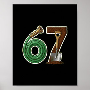 Poster 67 Humor de Jardim Design de Aniversário de Jardim