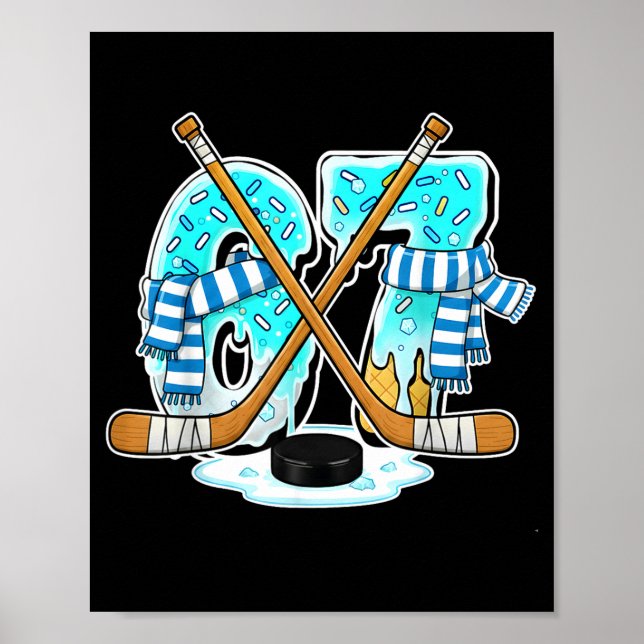 Poster 67 Ice Cream Drip Hockey Gen Alpha Slang Six Seven (Frente)