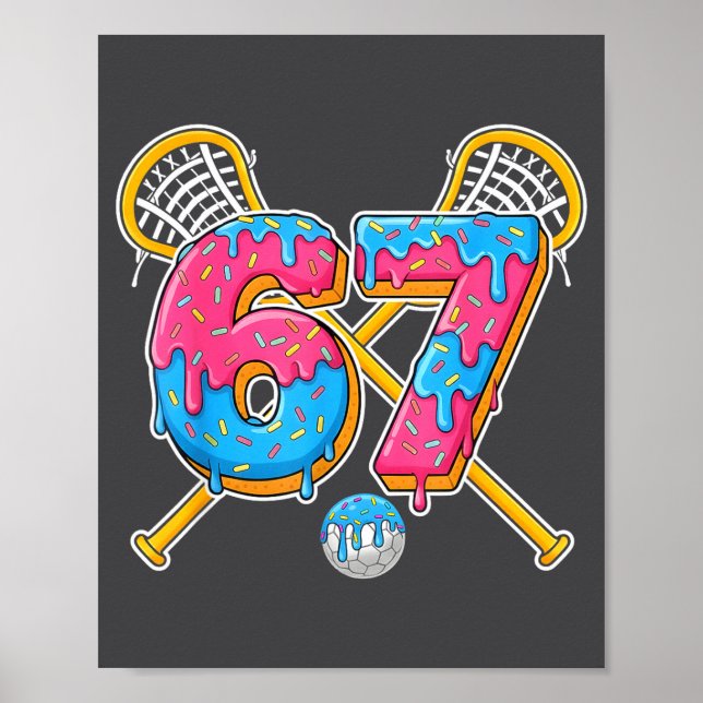 Poster 67 Ice Cream Drip Meme Gen Alpha Slang Lacrosse Sr (Frente)