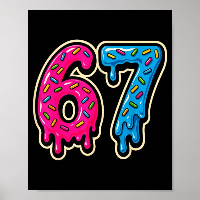 Poster 67 Ice Cream Meme Six Seven  (Frente)