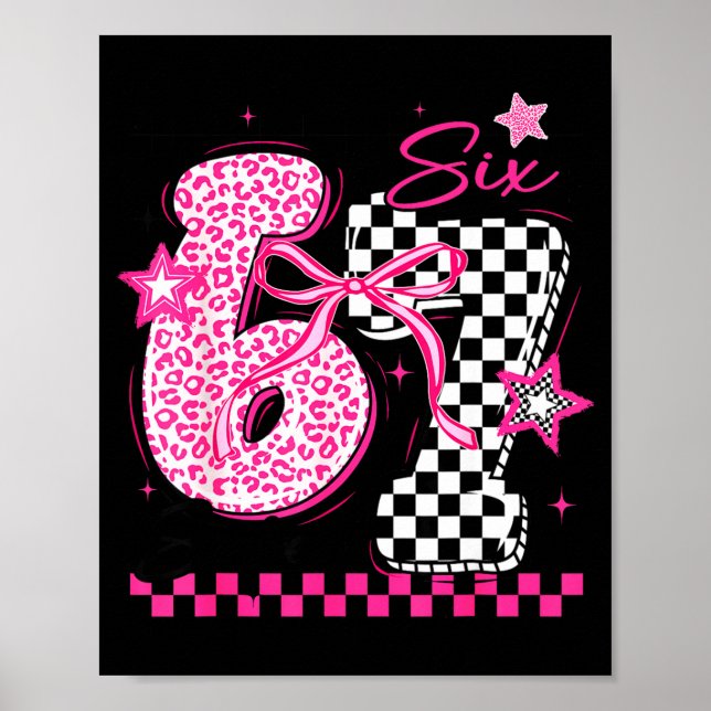 Poster 67 Leopard Checkered Funny Six Seven Meme 6-7 Teac (Frente)