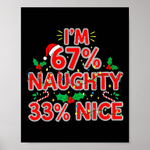 Poster 67% Malvado 33% Bonito Natal Divertido 67 Crianças