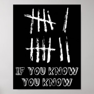 Poster 67 Marca de Contagem Engraçado Se Você Sabe Você S